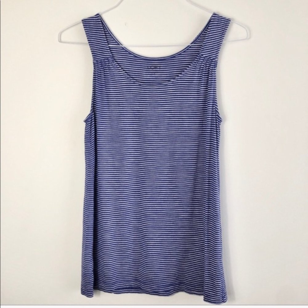 Loft Blue Striped Tank